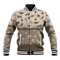 Hawaii Christmas In July Baseball Jacket Beige Mele Kalikimaka Sea Animals DT05 Unisex Beige - Polynesian Pride