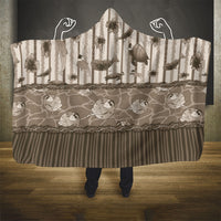 Hawaii Christmas In July Hooded Blanket Beige Mele Kalikimaka Sea Animals DT05 - Polynesian Pride