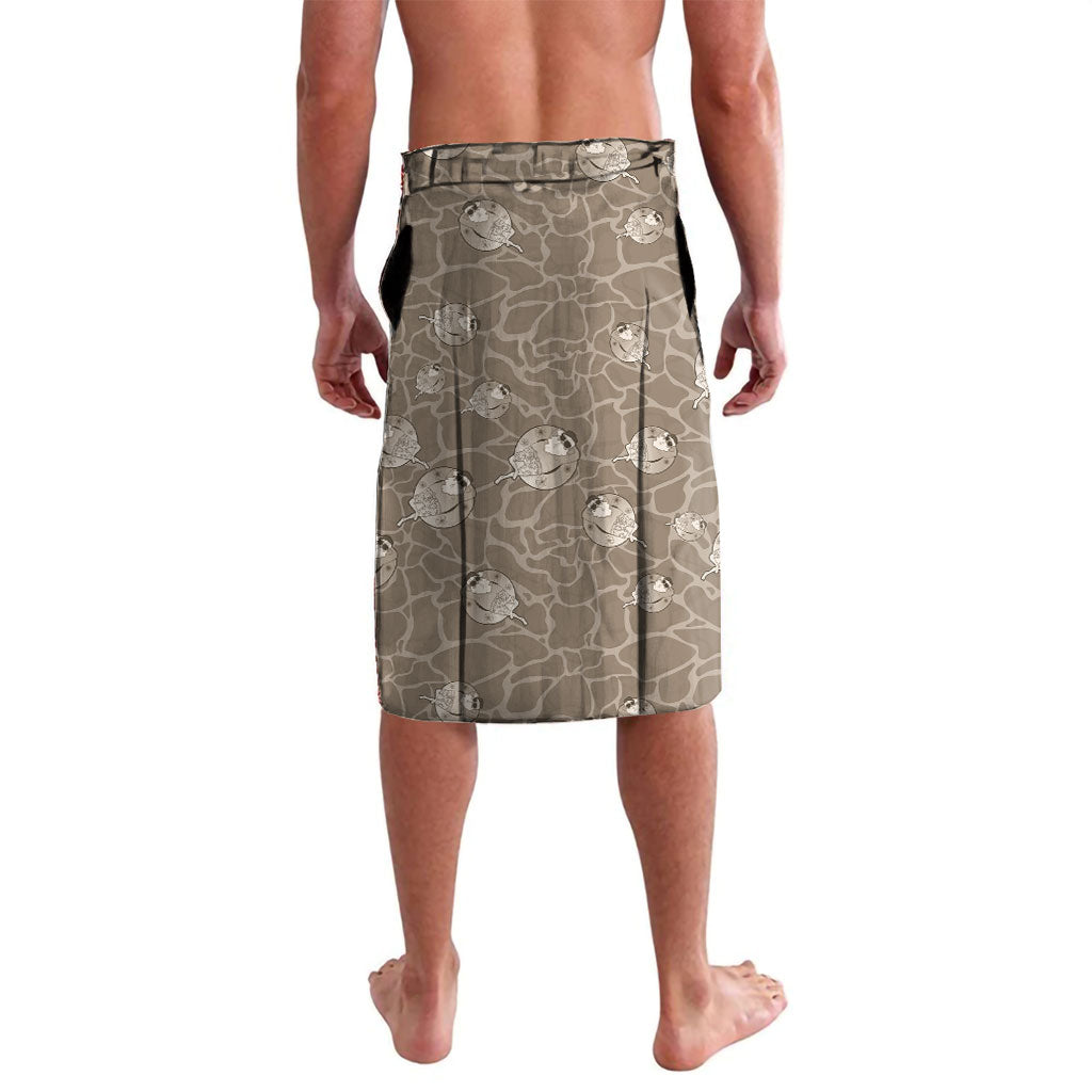 Hawaii Christmas In July Lavalava Beige Mele Kalikimaka Sea Animals DT05 - Polynesian Pride