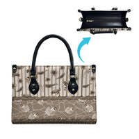 Hawaii Christmas In July Leather Bag Beige Mele Kalikimaka Sea Animals DT05 - Polynesian Pride