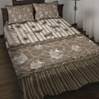 Hawaii Christmas In July Quilt Bed Set Beige Mele Kalikimaka Sea Animals DT05 Beige - Polynesian Pride