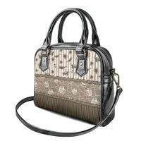 Hawaii Christmas In July Shoulder Handbag Beige Mele Kalikimaka Sea Animals DT05 - Polynesian Pride