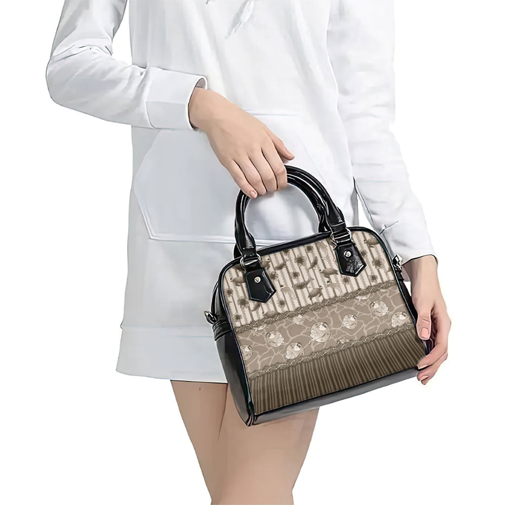 Hawaii Christmas In July Shoulder Handbag Beige Mele Kalikimaka Sea Animals DT05 - Polynesian Pride