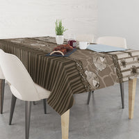 Hawaii Christmas In July Tablecloth Beige Mele Kalikimaka Sea Animals