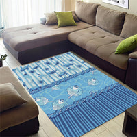 Hawaii Christmas In July Area Rug Sky Blue Mele Kalikimaka Sea Animals DT05 - Polynesian Pride