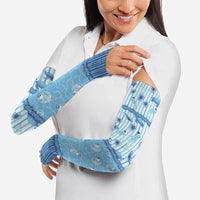 Hawaii Christmas In July Arm Sleeves Sky Blue Mele Kalikimaka Sea Animals DT05 - Polynesian Pride