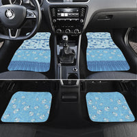 Hawaii Christmas In July Car Mats Sky Blue Mele Kalikimaka Sea Animals DT05 Set 4pcs Blue - Polynesian Pride