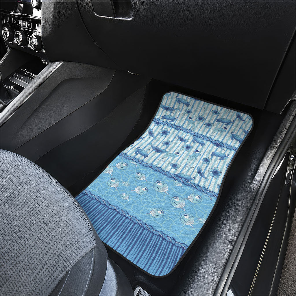 Hawaii Christmas In July Car Mats Sky Blue Mele Kalikimaka Sea Animals DT05 - Polynesian Pride
