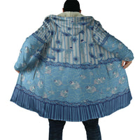 Hawaii Christmas In July Cloak Sky Blue Mele Kalikimaka Sea Animals DT05 - Polynesian Pride