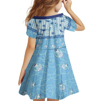Hawaii Christmas In July Family Matching Off Shoulder Maxi Dress and Hawaiian Shirt Sky Blue Mele Kalikimaka Sea Animals DT05 - Polynesian Pride
