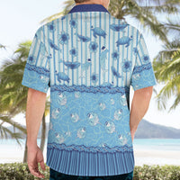 Hawaii Christmas In July Hawaiian Shirt Sky Blue Mele Kalikimaka Sea Animals