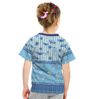 Hawaii Christmas In July Kid T Shirt Sky Blue Mele Kalikimaka Sea Animals DT05 - Polynesian Pride