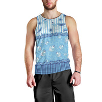 Hawaii Christmas In July Men Tank Top Sky Blue Mele Kalikimaka Sea Animals DT05 - Polynesian Pride