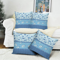 Hawaii Christmas In July Pillow Cover Sky Blue Mele Kalikimaka Sea Animals