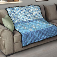 Hawaii Christmas In July Quilt Sky Blue Mele Kalikimaka Sea Animals DT05 - Polynesian Pride