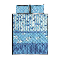 Hawaii Christmas In July Quilt Bed Set Sky Blue Mele Kalikimaka Sea Animals DT05 - Polynesian Pride