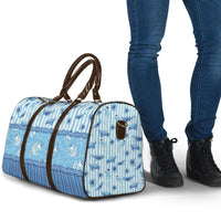 Hawaii Christmas In July Travel Bag Sky Blue Mele Kalikimaka Sea Animals DT05 - Polynesian Pride