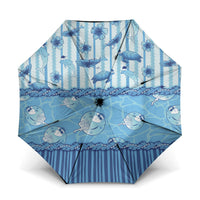 Hawaii Christmas In July Umbrella Sky Blue Mele Kalikimaka Sea Animals DT05 One Size Folded 11.42 inch Opened Diameter 37.4 inch Blue - Polynesian Pride