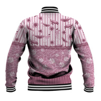 Hawaii Christmas In July Baseball Jacket Dusty Pink Mele Kalikimaka Sea Animals DT05 - Polynesian Pride