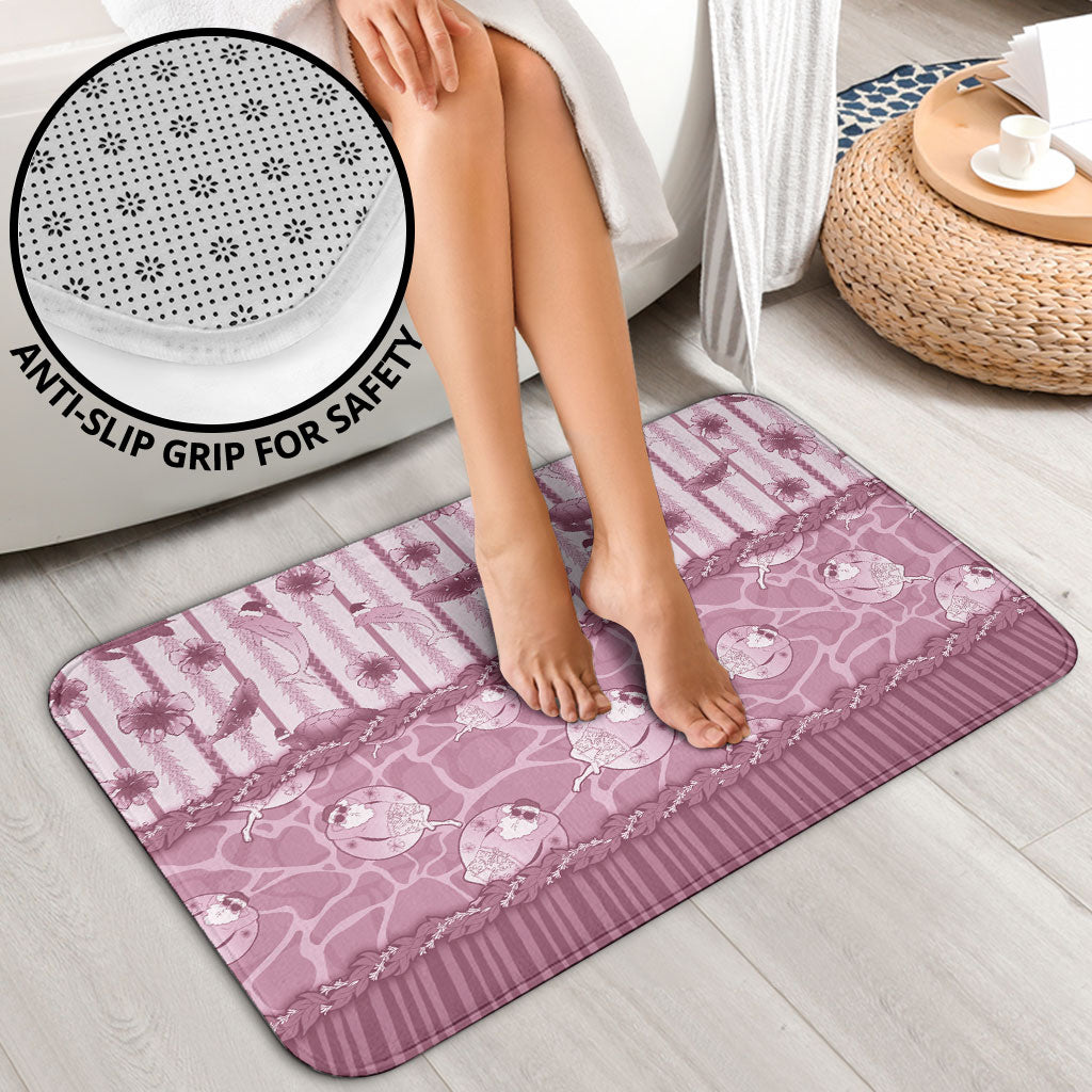 Hawaii Christmas In July Bathroom Set Dusty Pink Mele Kalikimaka Sea Animals DT05 - Polynesian Pride