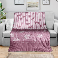 Hawaii Christmas In July Blanket Dusty Pink Mele Kalikimaka Sea Animals DT05 - Polynesian Pride