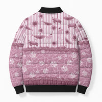 Hawaii Christmas In July Bomber Puffer Jacket Dusty Pink Mele Kalikimaka Sea Animals DT05 - Polynesian Pride