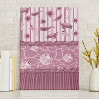 Hawaii Christmas In July Canvas Wall Art Dusty Pink Mele Kalikimaka Sea Animals DT05 Without Frame Pink - Polynesian Pride