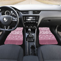 Hawaii Christmas In July Car Mats Dusty Pink Mele Kalikimaka Sea Animals DT05 Set 2pcs - Front Pink - Polynesian Pride