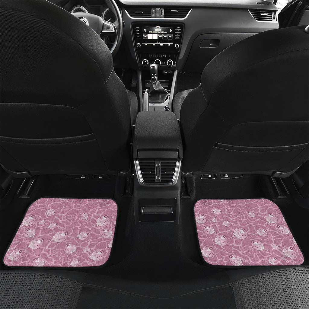 Hawaii Christmas In July Car Mats Dusty Pink Mele Kalikimaka Sea Animals DT05 Set 2pcs - Back Pink - Polynesian Pride