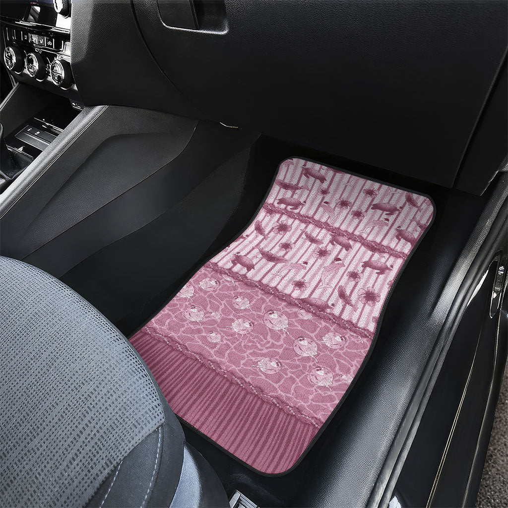 Hawaii Christmas In July Car Mats Dusty Pink Mele Kalikimaka Sea Animals DT05 - Polynesian Pride