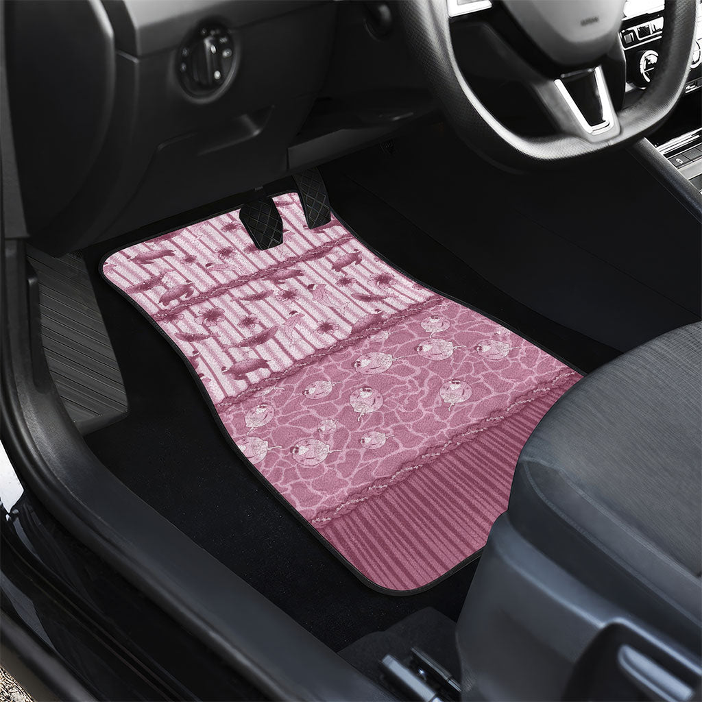 Hawaii Christmas In July Car Mats Dusty Pink Mele Kalikimaka Sea Animals DT05 - Polynesian Pride