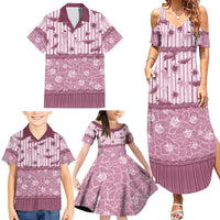 Hawaii Christmas In July Family Matching Summer Maxi Dress and Hawaiian Shirt Dusty Pink Mele Kalikimaka Sea Animals DT05 - Polynesian Pride