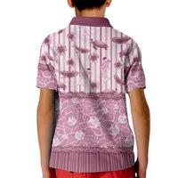 Hawaii Christmas In July Kid Polo Shirt Dusty Pink Mele Kalikimaka Sea Animals