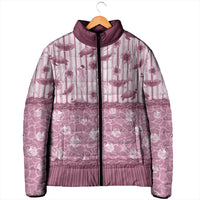 Hawaii Christmas In July Padded Jacket Dusty Pink Mele Kalikimaka Sea Animals DT05 - Polynesian Pride