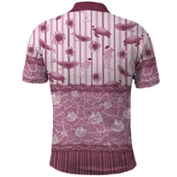 Hawaii Christmas In July Polo Shirt Dusty Pink Mele Kalikimaka Sea Animals