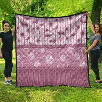 Hawaii Christmas In July Quilt Dusty Pink Mele Kalikimaka Sea Animals