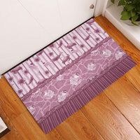Hawaii Christmas In July Rubber Doormat Dusty Pink Mele Kalikimaka Sea Animals DT05 - Polynesian Pride