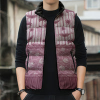Hawaii Christmas In July Sleeveless Puffer Jacket Dusty Pink Mele Kalikimaka Sea Animals DT05 - Polynesian Pride
