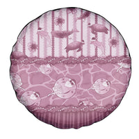 Hawaii Christmas In July Spare Tire Cover Dusty Pink Mele Kalikimaka Sea Animals