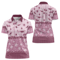 Hawaii Christmas In July Women Polo Shirt Dusty Pink Mele Kalikimaka Sea Animals DT05 - Polynesian Pride