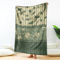 Hawaii Christmas In July Blanket Olive Green Mele Kalikimaka Sea Animals DT05 - Polynesian Pride
