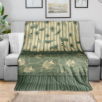 Hawaii Christmas In July Blanket Olive Green Mele Kalikimaka Sea Animals DT05 - Polynesian Pride