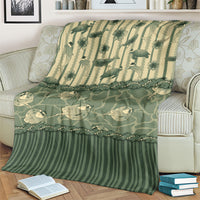 Hawaii Christmas In July Blanket Olive Green Mele Kalikimaka Sea Animals DT05 - Polynesian Pride