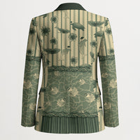 Hawaii Christmas In July Blazer Olive Green Mele Kalikimaka Sea Animals DT05 - Polynesian Pride