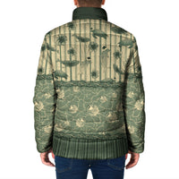 Hawaii Christmas In July Padded Jacket Olive Green Mele Kalikimaka Sea Animals DT05 - Polynesian Pride