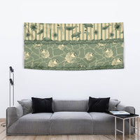 Hawaii Christmas In July Tapestry Olive Green Mele Kalikimaka Sea Animals