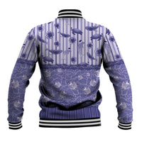 Hawaii Christmas In July Baseball Jacket Amethyst Purple Mele Kalikimaka Sea Animals