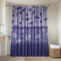 Hawaii Christmas In July Bathroom Set Amethyst Purple Mele Kalikimaka Sea Animals DT05 Shower Curtain Only Purple - Polynesian Pride