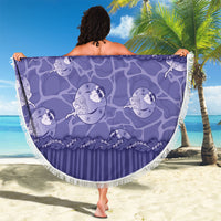 Hawaii Christmas In July Beach Blanket Amethyst Purple Mele Kalikimaka Sea Animals DT05 - Polynesian Pride