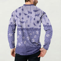 Hawaii Christmas In July Button Sweatshirt Amethyst Purple Mele Kalikimaka Sea Animals DT05 - Polynesian Pride